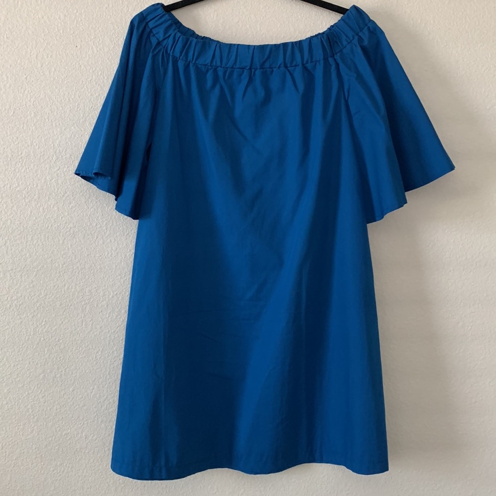 H&M Royal Blue Off Shoulder Shift Dress
